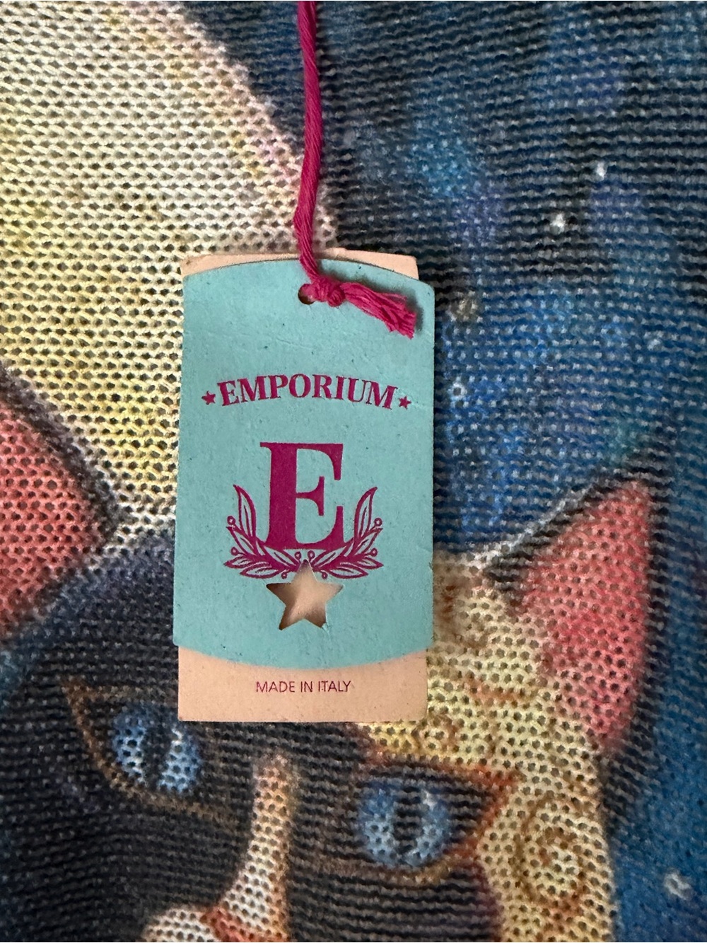 Emporium E Italy Moon Cat Knit Sweater Made in Italy Oversized Batwing Top - Picture 2 of 7